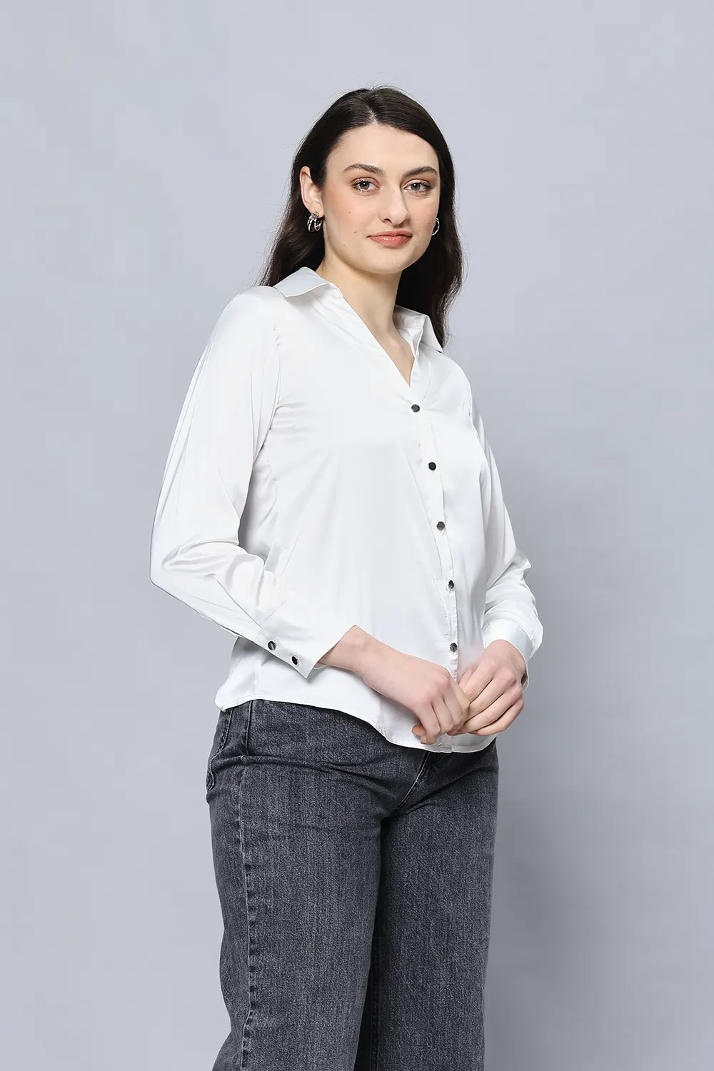 ARMANI SATIN WHITE SHIRT