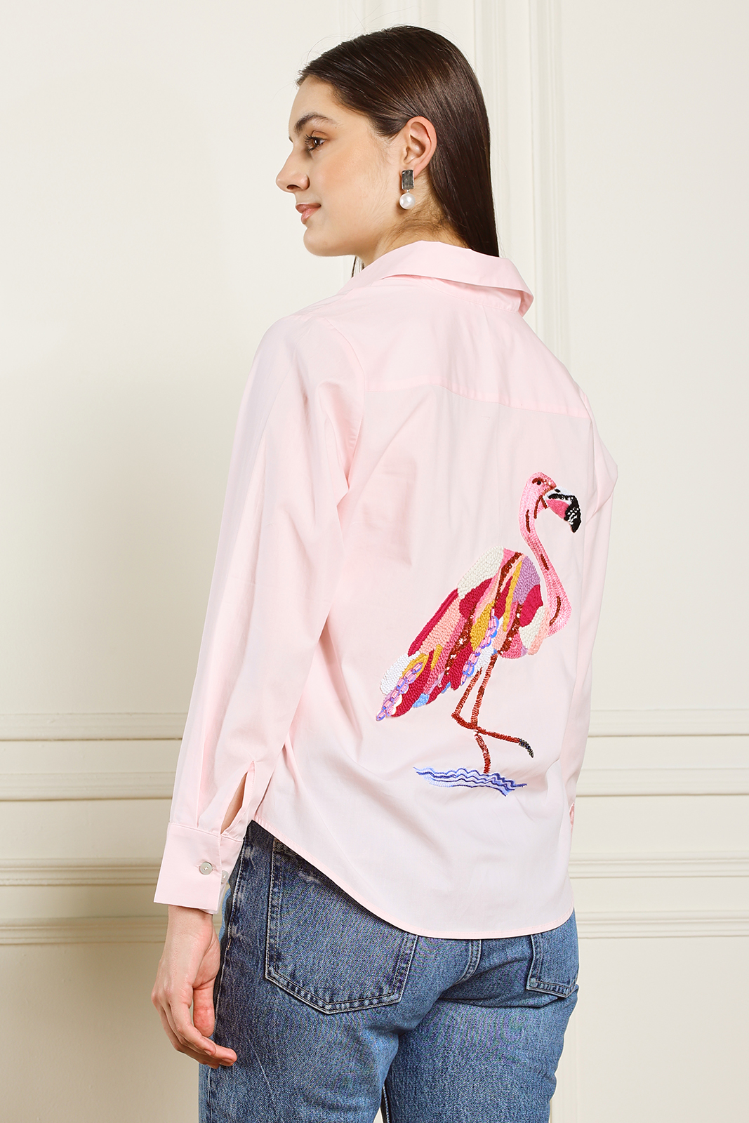 PINK FLAMINGO COTTON SHIRT